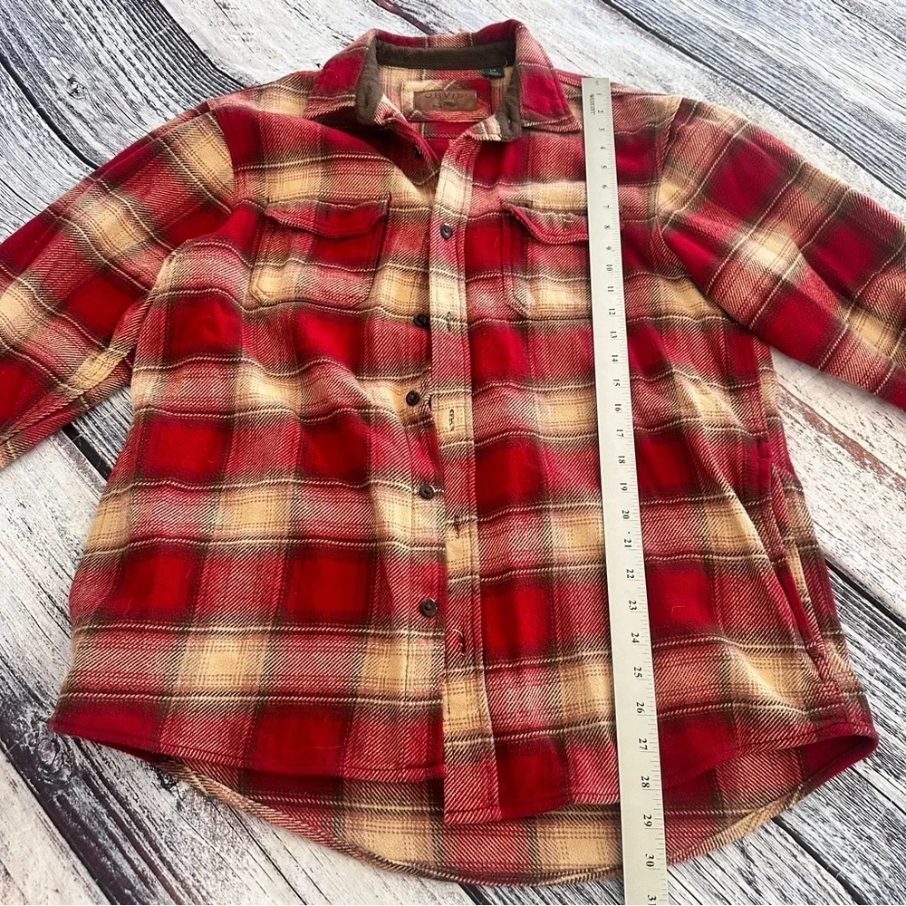 Orvis Big Bear Heavyweight Double Brushed Flannel Button Down Shirt with Pockets